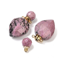 Ограненные подвески из натурального родонита&nbsp;G-A225-02G