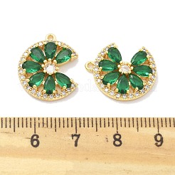 Pendentifs avec zircon cubiques à micro-pavés en laiton&nbsp;KK-B134-33G