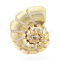 Латунные микропаве кубические цирконии регулируемые открытые манжеты кольца для женщин RJEW-N051-02G