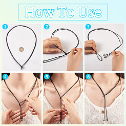 Fabrication de collier coulissant en cordon de polyester ciré&nbsp;NJEW-TAC0018-04