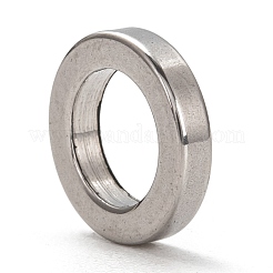 変色しない201ステンレススチールスペーサービーズ  丸いリング形状  ステンレス鋼色  10x2mm  穴：6.5mm&nbsp;STAS-L255-003A-P