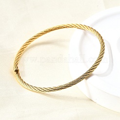 Браслеты из нержавеющей стали 304 для женщин и мужчин&nbsp;BJEW-Z131-01G