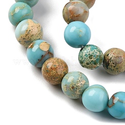 Gefärbte natürliche Regalit/Imperial Jaspis/Meeressediment Jaspis Perlen Stränge&nbsp;G-B124-C02-03
