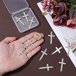 12 pz di charms con connettore in lega di cristallo e strass religiosi&nbsp;FIND-PH0038-15S