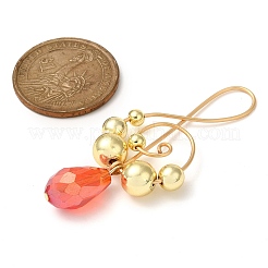 Большие подвески из гальванического синтетического немагнитного гематита и стекла в форме капли&nbsp;PALLOY-JF02961