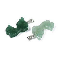 Естественный зеленый авантюрин подвески G-T144-11I