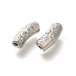 Изогнутые трубчатые бусины из нержавеющей стали 304&nbsp;STAS-I321-26P