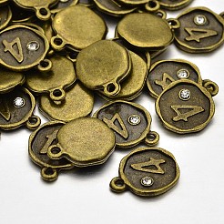 Античная бронза покрытием сплава горный хрусталь подвески ALRI-J153-04-NF