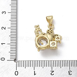 Pendentifs en laiton zircon cubique transparent&nbsp;KK-CBA56EF-21G