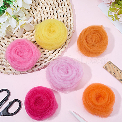 18 шт. 6-х цветная шерстяная ровница своими руками&nbsp;DIY-SP0005-80C