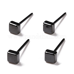 Гипоаллергенные серьги-гвоздики из биокерамики с цирконием и квадратной керамикой EJEW-Z023-07C