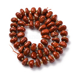 Нити натуральных бусин из красного язепера G-RM250109-A8