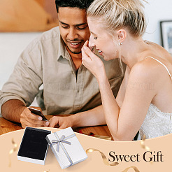 Прямоугольные бумажные коробки для хранения ювелирных наборов с бантом CON-TAC0014-04G