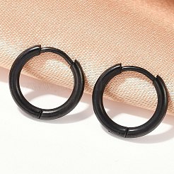 202 серьги-кольца из нержавеющей стали Huggie Hoop EJEW-F111A-13mm-EB
