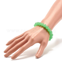 10 mm Jade-Glasperlen-Stretcharmband für Frauen&nbsp;BJEW-JB07422