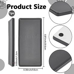 長方形の磁器製ジュエリートレイ  リング用  ネックレス  イヤリング  ブレスレット  装身具  濃いグレー  20.8x9.8x1.1cm&nbsp;DJEW-JOY0001-01C