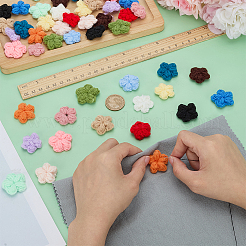 48 шт. 16 цвета полиэстер ручной работы вязаные украшения аксессуары&nbsp;DIY-FG0008-52