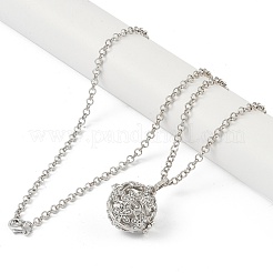 Colliers à pendentif en laiton avec strass&nbsp;NJEW-G089-03A-P