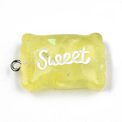 Прозрачные смоляные подвески&nbsp;LS-X-RESI-S356-54A-04