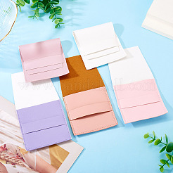 5 шт. 5-х цветные квадратные конверты из искусственной кожи ABAG-TA0001-77