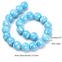 Fatti a mano perle tonde lampwork fili&nbsp;LAMP-L007-12mm-M