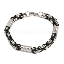 Браслеты-цепочки византийского образца из нержавеющей стали 201 для мужчин и женщин BJEW-B143-10EBP