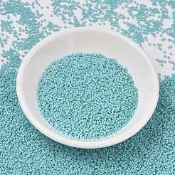 MIYUKIデリカビーズ小  シリンダー  日本製シードビーズ  15/0  （dbs1595)マット不透明なオパールab  1.1x1.3mm  穴：0.7mm  約3500個/10g&nbsp;X-SEED-J020-DBS1595
