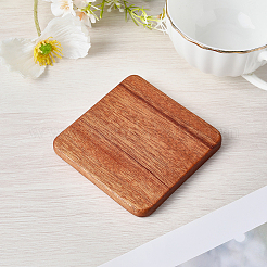 白檀カップマット1枚  スクエアコースター  チョコレート  80x80x10mm&nbsp;WOOD-DJ0001-14