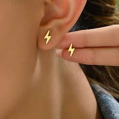 Серьги-гвоздики в виде молнии из нержавеющей стали 201&nbsp;NS8933