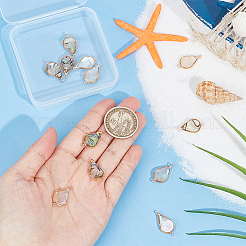 12 шт. 2-х цветные подвески-соединители из смоляной бумаги&nbsp;KK-BC0012-72