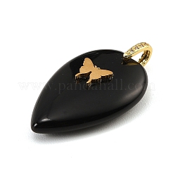 Natürlichen Obsidian Anhänger&nbsp;G-G470-02G-10