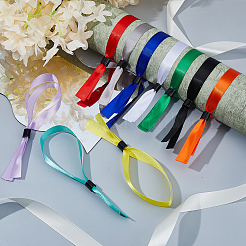120 pulsera desechable de plástico y poliéster de 10 colores.&nbsp;BJEW-FH0001-21