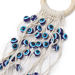 Décorations de pendentif en anneau de bois&nbsp;HJEW-JM02389