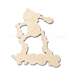 Большие подвески из дерева с односторонним принтом WOOD-I010-04A