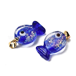 Подвески ручной работы из дихроичной фольги в технике лэмпворк DICH-G001-01G-08