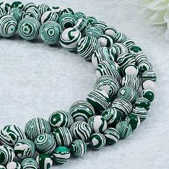 3 filo 3 fili di perline sintetiche di malachite stile&nbsp;G-SZ0001-49A