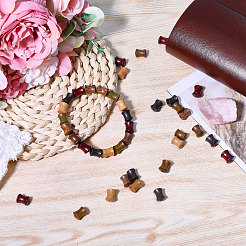 120 шт. 6-х цветные деревянные бамбуковые узелковые бусины WOOD-CA0001-83