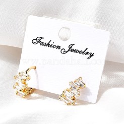 Латунные серьги обруча&nbsp;EJEW-S256-03B-G