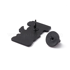 Katze mit Wortlegierungsbrosche für Rucksackkleidung&nbsp;JEWB-M024-02B-A