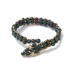 Кольца из стеклянных бусин RJEW-JR00875-02