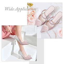 4 шт. пряжки для обуви из искусственной шерсти с помпоном&nbsp;HJEW-WH00199