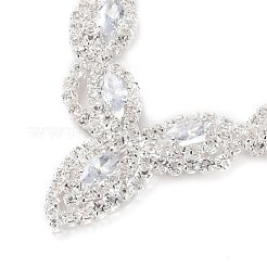 Ожерелья из сплава со стразами и комплекты серег-гвоздиков для женщин SJEW-U001-01P-02