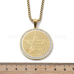 201 кулон из нержавеющей стали со стразами для женщин&nbsp;LS-NJEW-U021-01G