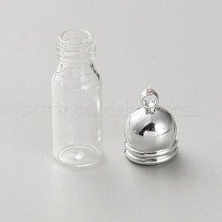 Colgantes de botella de deseos de vidrio transparente&nbsp;FIND-WH0432-82B-P
