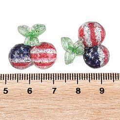 Transparente Epoxidharz- und Glitzerpulver-Cabochons zum Unabhängigkeitstag&nbsp;RESI-G132-01A
