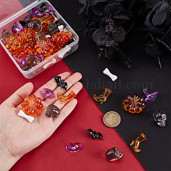 60 шт. 6 вида пластиковых бусин на тему Хэллоуина FIND-PH0021-98