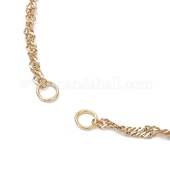 2 шт. 2 цвета 304 нержавеющая сталь сингапурская цепочка для изготовления браслета&nbsp;AJEW-JB01306