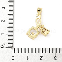 Латунные микропаве прозрачные подвески с фианитом KK-B141-26G