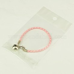 Пу кожаные плетеные браслеты шарма BJEW-JB00785-12