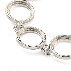 Изготовление браслета из латуни с плоским круглым звеном и подносом BJEW-A010-03A-P